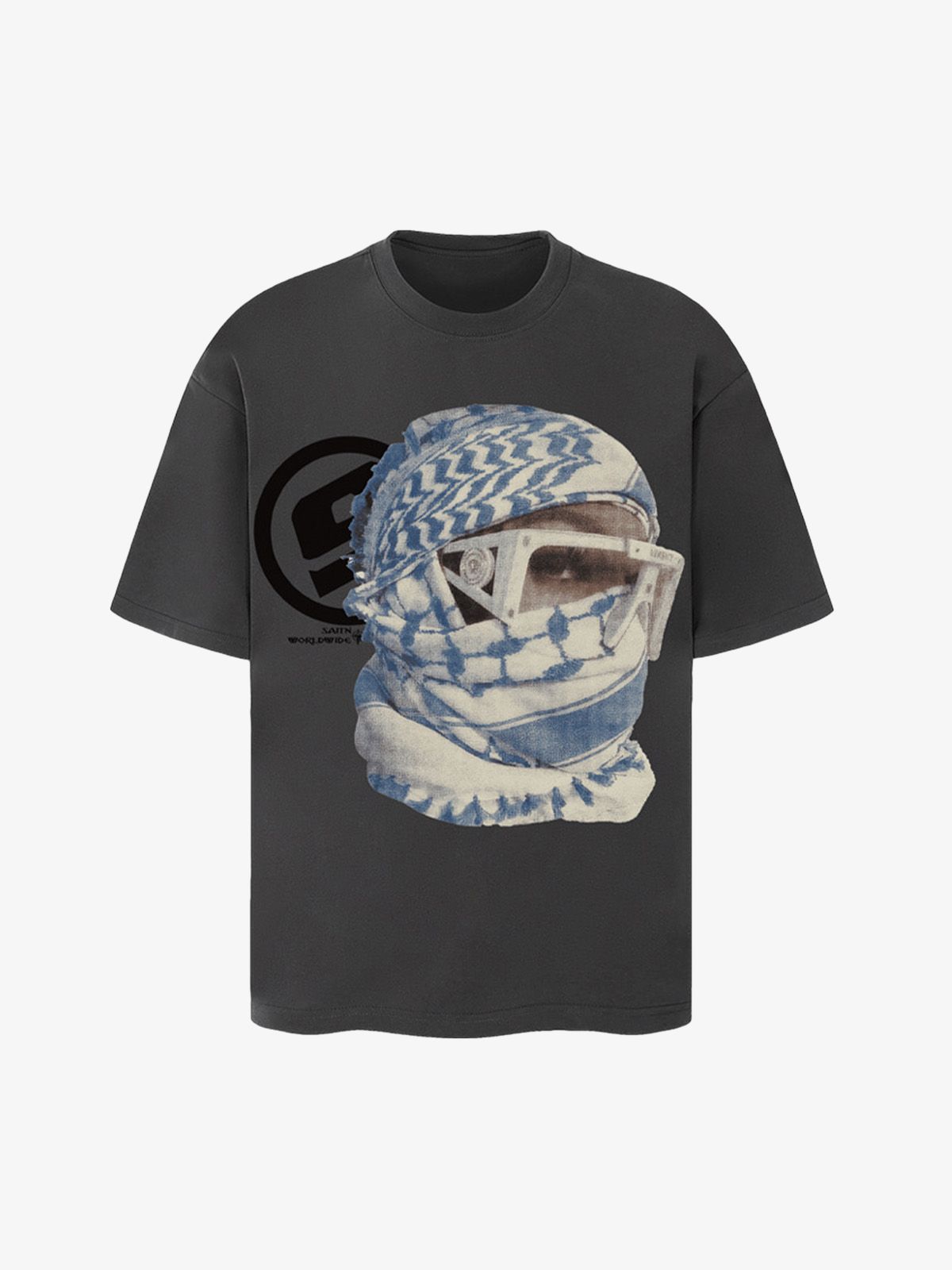 Masked Portrait Graphic T-Shirt 