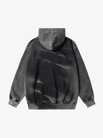 Thesupermade Tie-dye Contrasting Print Pullover Hoodie 