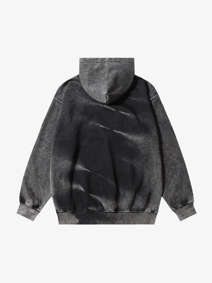 Thesupermade Tie-dye Contrasting Print Pullover Hoodie 