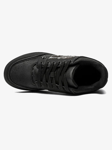Dark Embroidered Letters Skate Shoes 