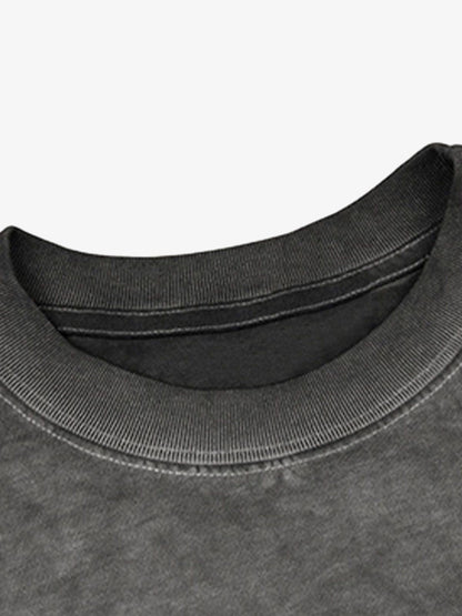 Portrait Print Crew Neck T-Shirt - 2377 