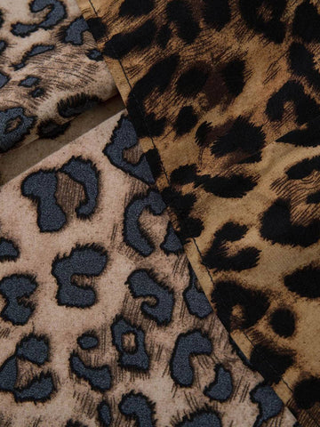 Vintage Wild Leopard Print Button-Up Shirt - 2017 