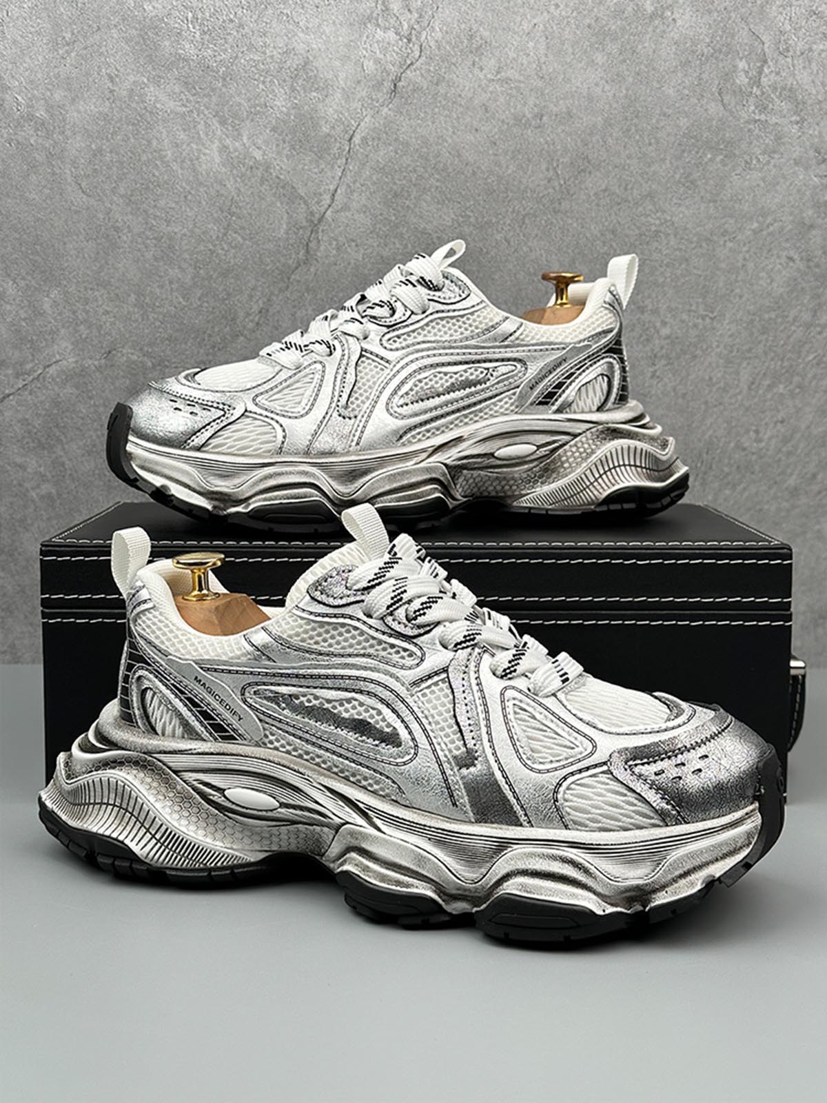 Chunky Sole Breathable Running Sneakers 