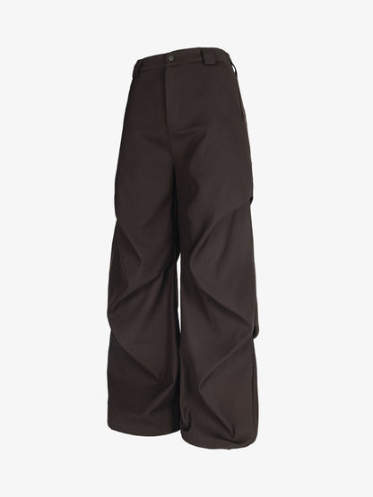 Woven Retro Cleanfit Pleated Drape Pants 