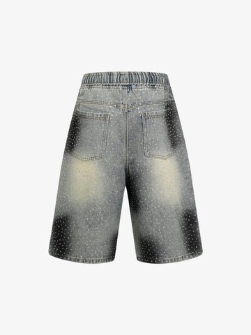 Heavy Diamond Drawstring Denim Jorts 