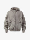 Wasteland Style Washed Zipper Up Sweatshirt 