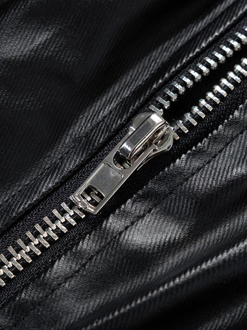 RO-style multi-pocket matte coated overalls - 2094 