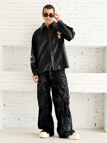 Original Embroidered Leather Shirt 