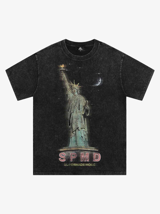 Thesupermade Statue Of Liberty Vintage T-shirt - 2132 