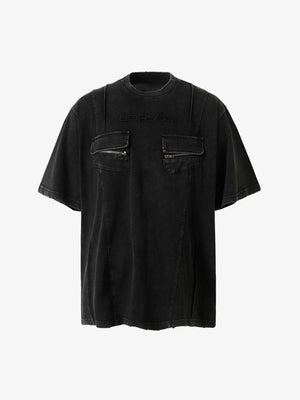 Vintage Washed Multi-Pocket T-Shirt 