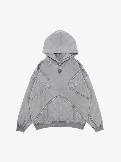 Thesupermade Washed Splicing Hoodie - 1985 