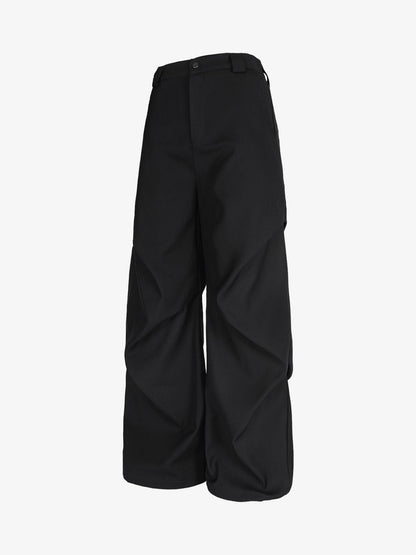 Woven Retro Cleanfit Pleated Drape Pants 