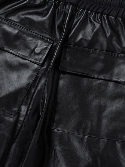 RO-style multi-pocket matte coated overalls - 2094 