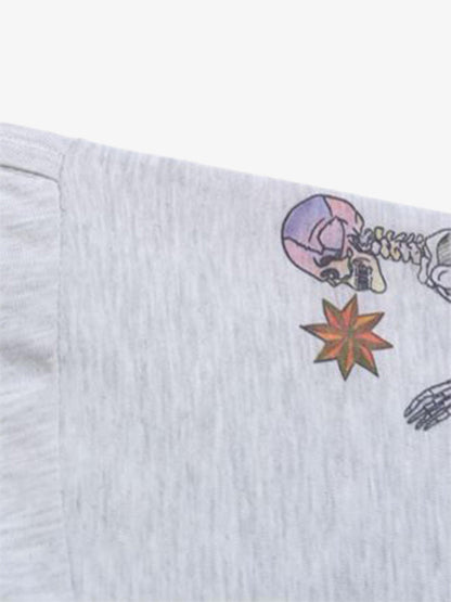 Thesupermade American High Street Graffiti Long Sleeve T-Shirt 