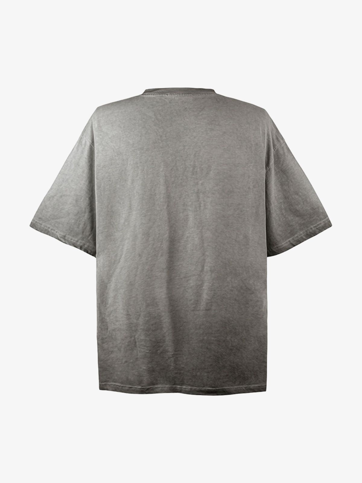 Portrait Print Crew Neck T-Shirt - 2377 