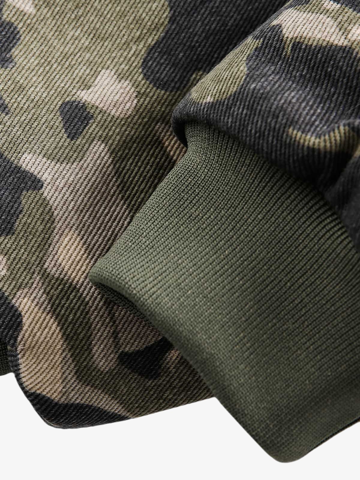 Thesupermade Camouflage Fur Hooded Jacket - 2353 