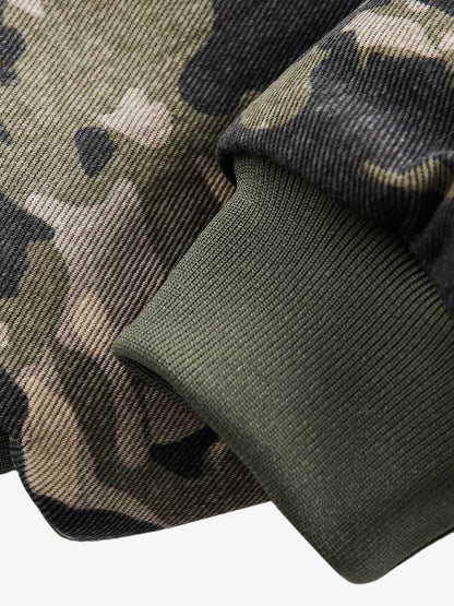 Thesupermade Camouflage Fur Hooded Jacket - 2353 