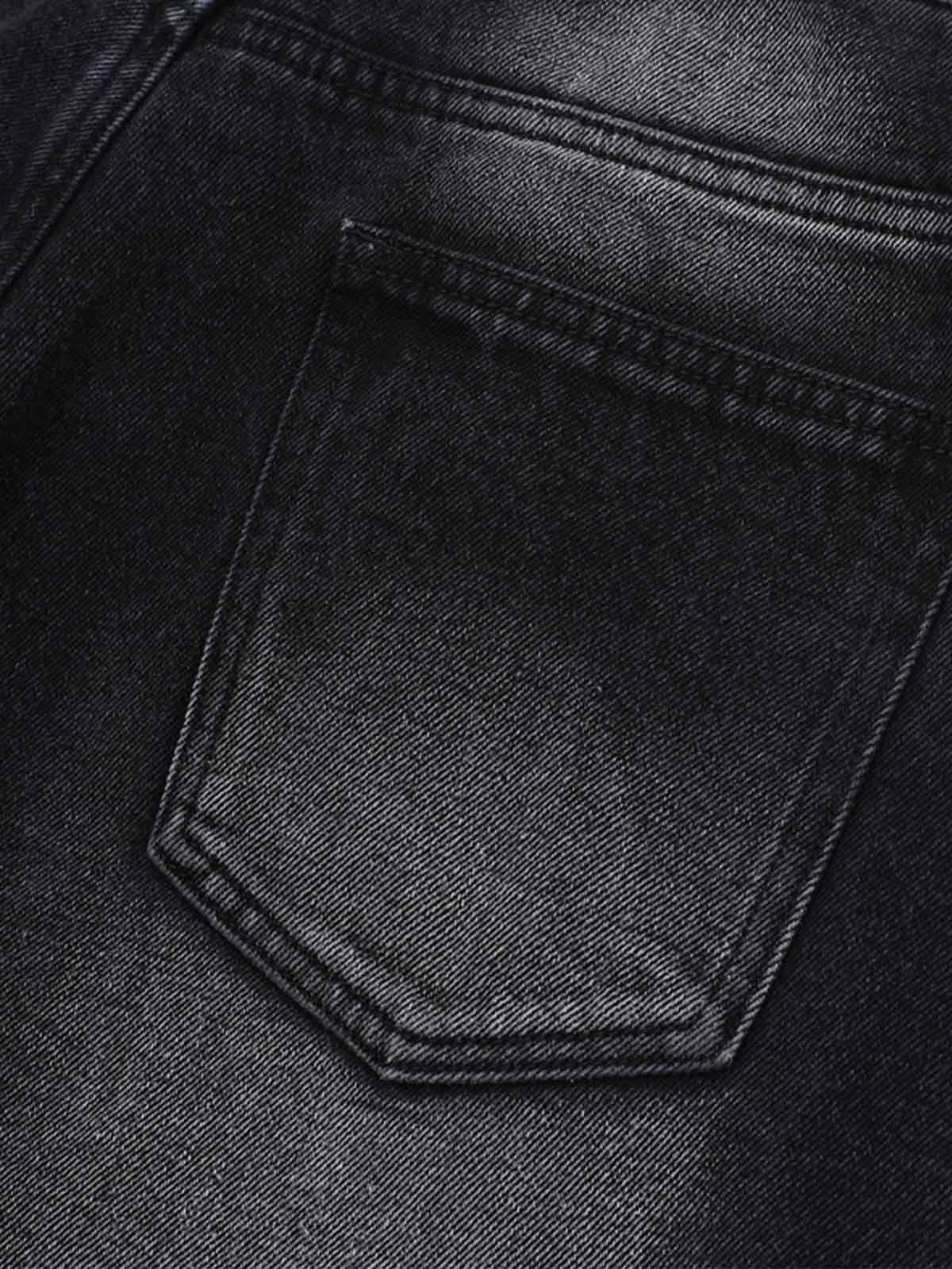 Thesupermade Old Washed Double Waistband Design Denim Jorts 