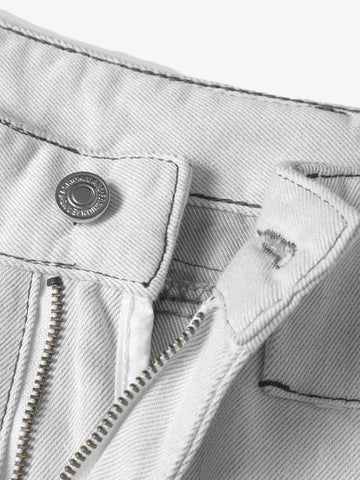 Deconstructed Split Contrast Stitching Scimitar Jorts 