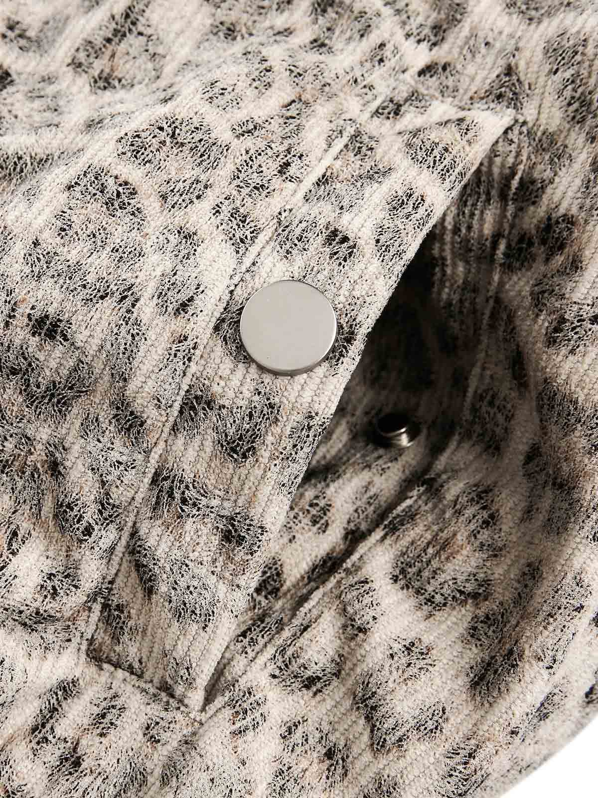 Cotton Cheetah Print Mink Fur Hooded Jacket - 2270 