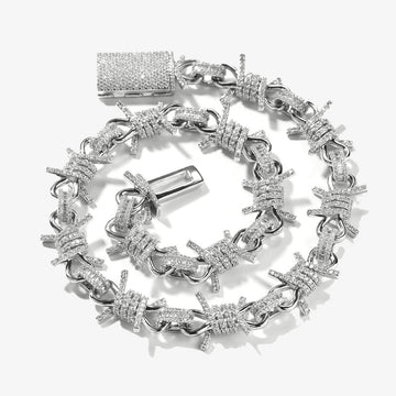 Punk Style Knot Hotfix Rhinestone Bracelet 