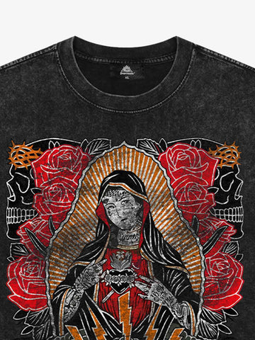 Original Vintage Virgin Mary Graphic T-Shirt 