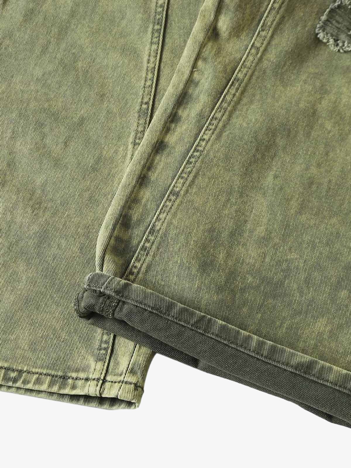 Washed Distressed Ripped Barrel Jeans 