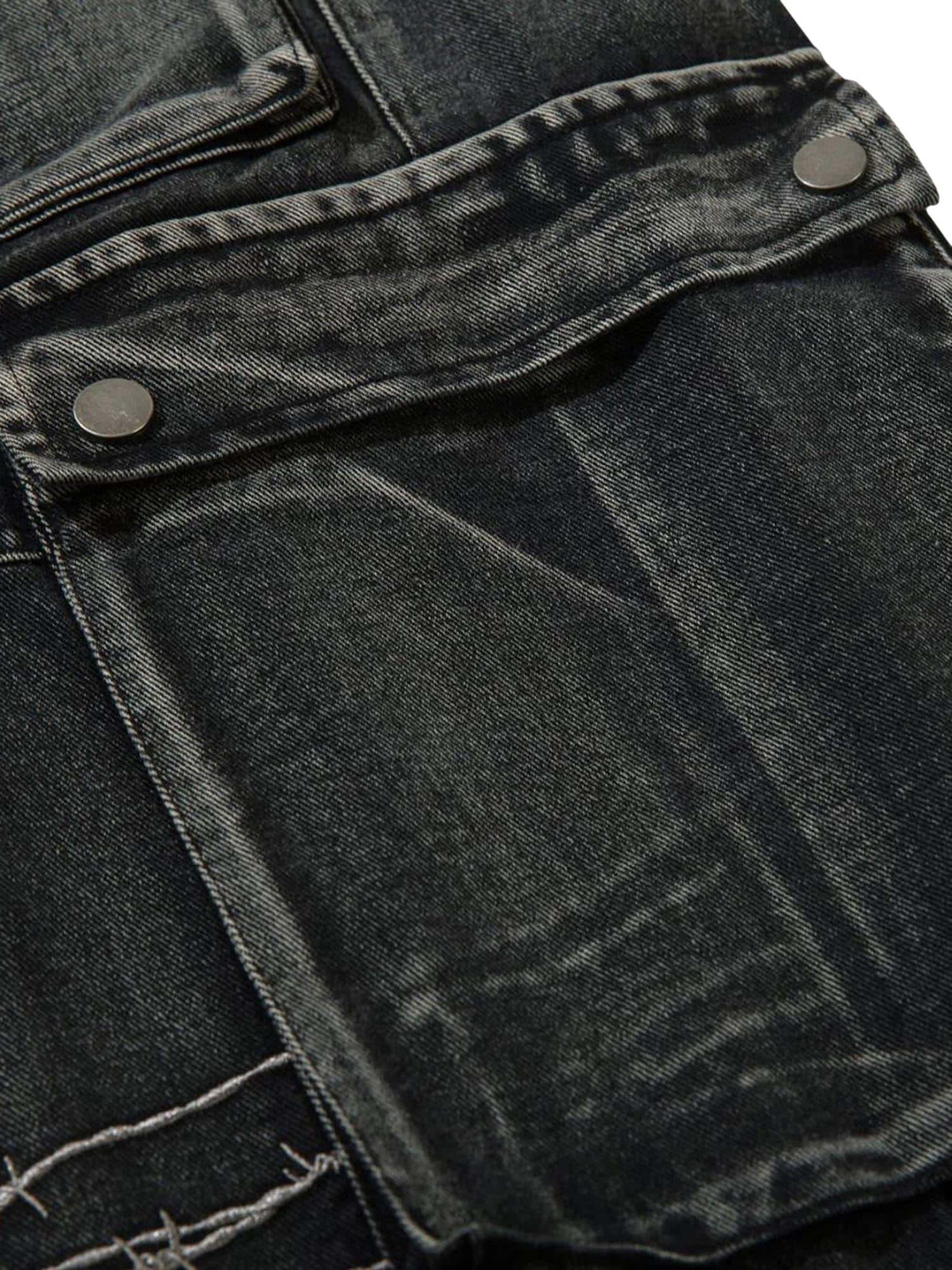 Thesupermade High Street Embroidery Hip-Hop Jeans - 2122 
