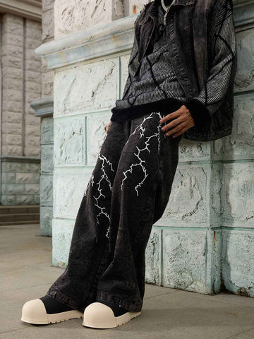 Thesupermade High Street Hip-hop Distressed Washed Jeans - 2185 