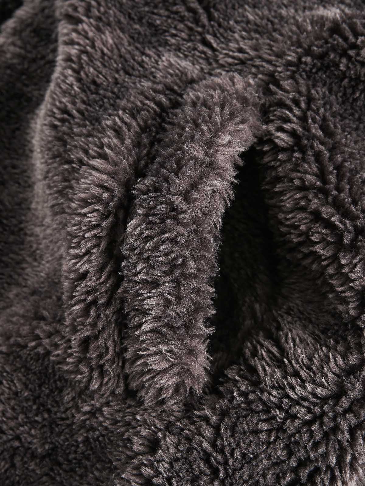 Thesupermade Fur Hooded Quilted Sherpa Jacket - 2304 