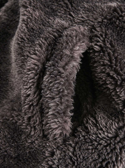 Thesupermade Fur Hooded Quilted Sherpa Jacket - 2304 