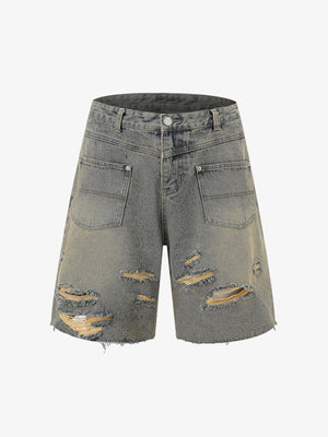 Ripped Denim Distressed Suit - 2460 