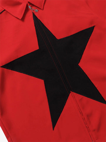 Thesupermade Star Zipper Design Shirt -1575 