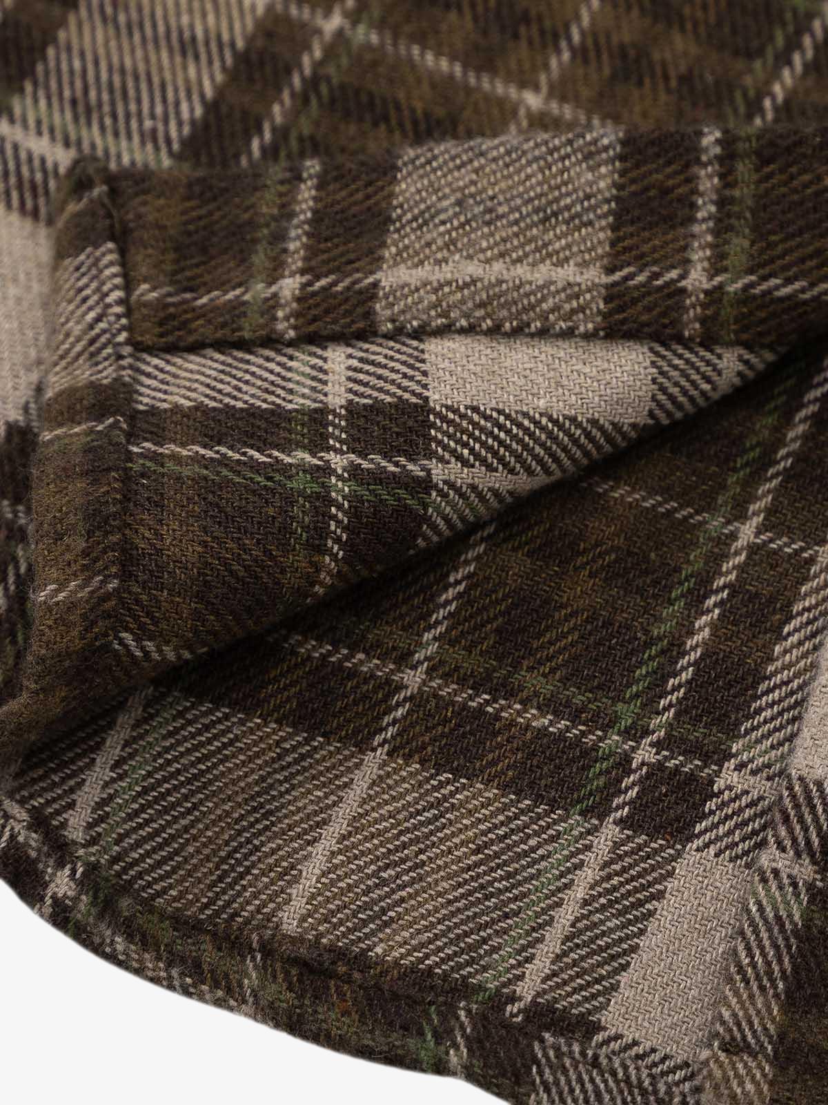 Retro Ripped Patchwork Long Sleeve Plaid Shirt 