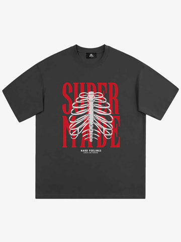 Thesupermade Skull Printed Logo Design T Shirt -1159 