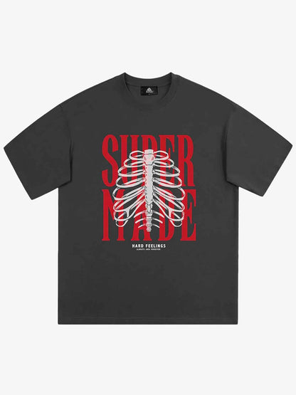 Thesupermade Skull Printed Logo Design T Shirt -1159 