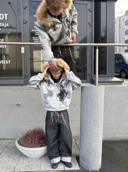 Supermade × Mortemartt Graphic Hooded Jacket- 2279