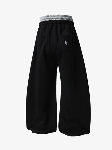 Double-Waisted Ruched Sweatpants 
