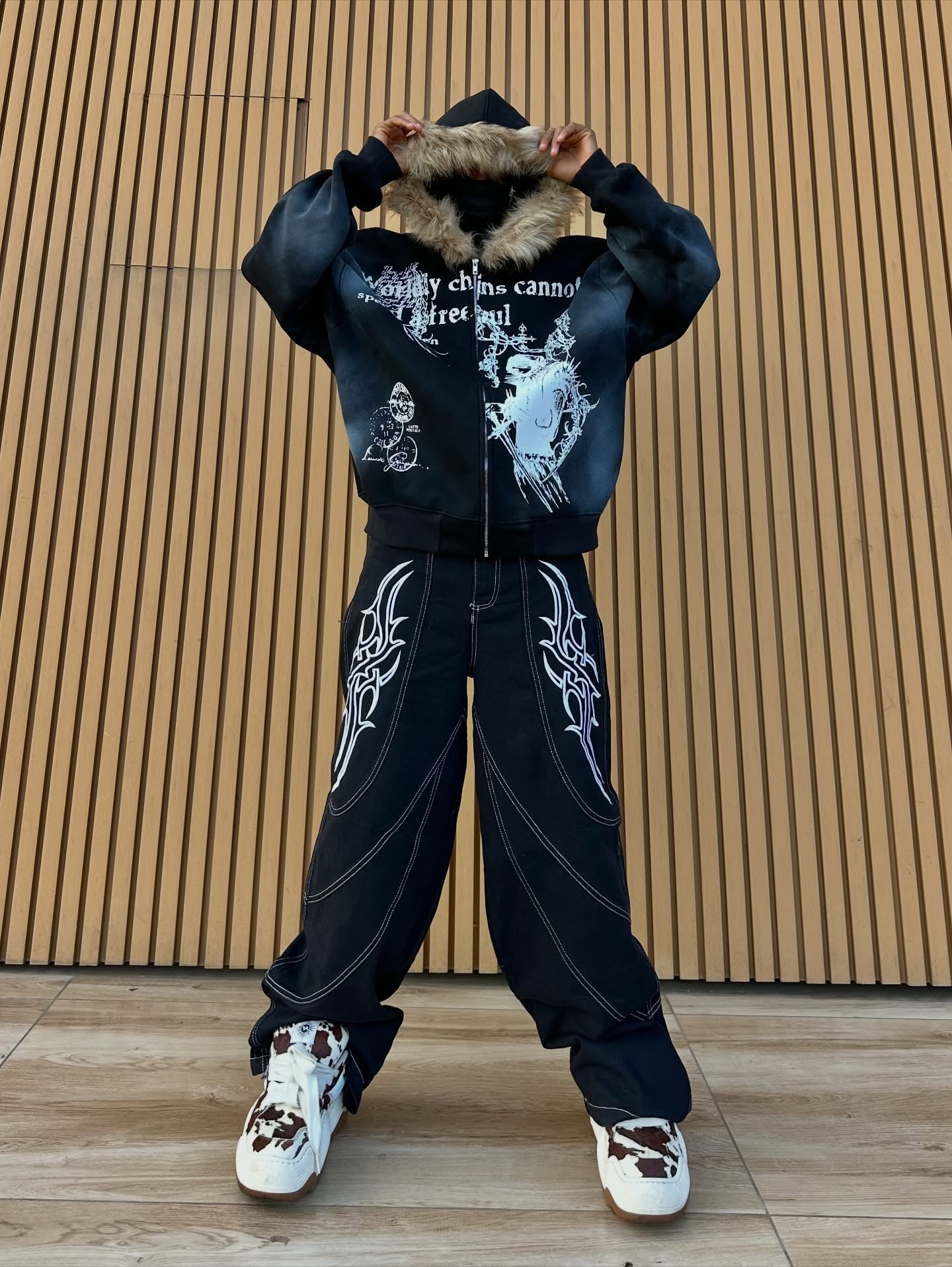 Supermade × Mortemartt Graphic Hooded Jacket- 2279