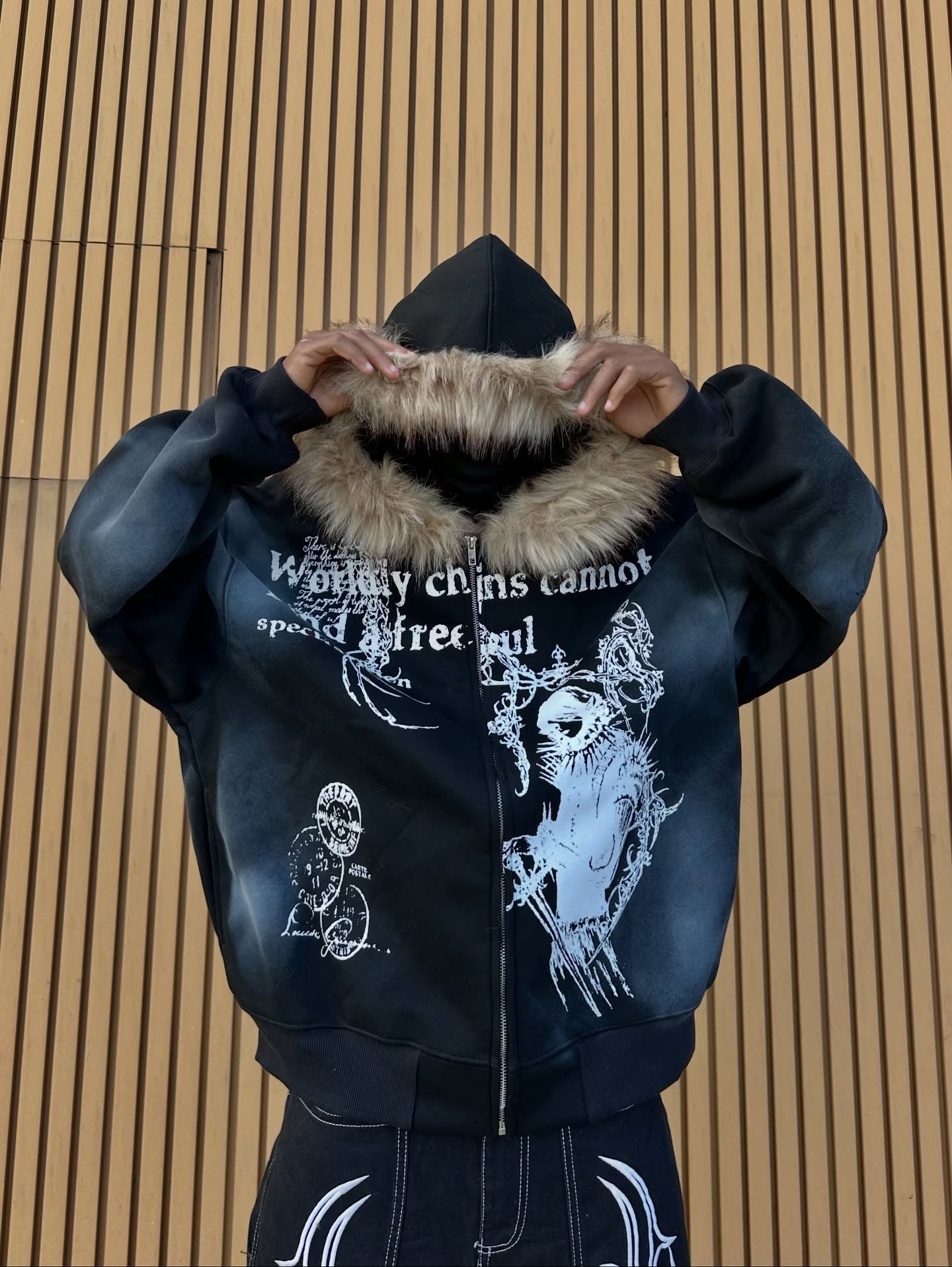 Supermade × Mortemartt Graphic Hooded Jacket- 2279