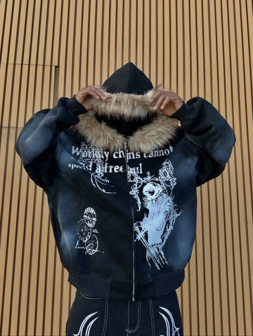 Supermade × Mortemartt Graphic Hooded Jacket- 2279