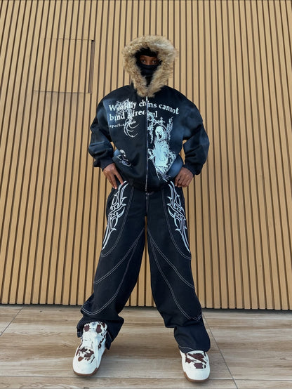 Supermade × Mortemartt Graphic Hooded Jacket- 2279