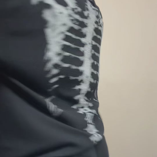 Skeleton Graphic Waffle Sweatshirt - 2495
